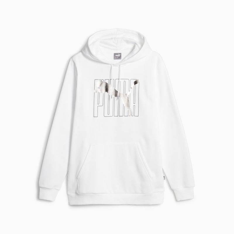 Puma | Men's ESS+ Logo Lab Hoodie - White