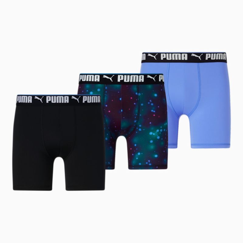 Puma | Men's Boxer Briefs [3 Pack] - BLUE / BLACK