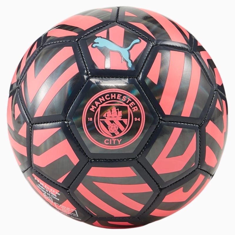 Puma | Boys Manchester City Mini Fan Soccer Ball - Black-Sunset Glow