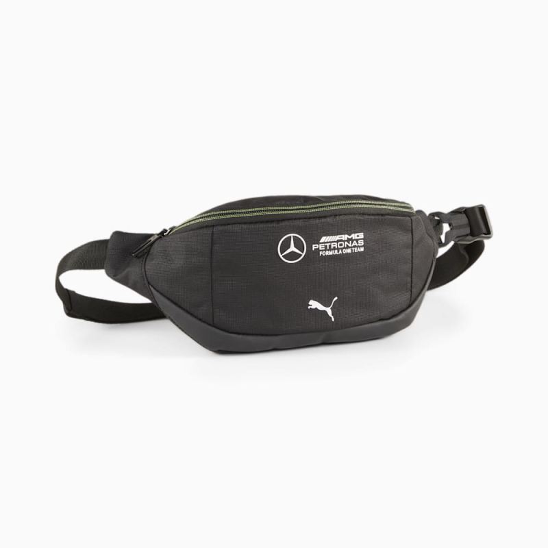 Puma | Women's Mercedes-AMG Petronas Motorsport Waist Bag - Black - Click Image to Close