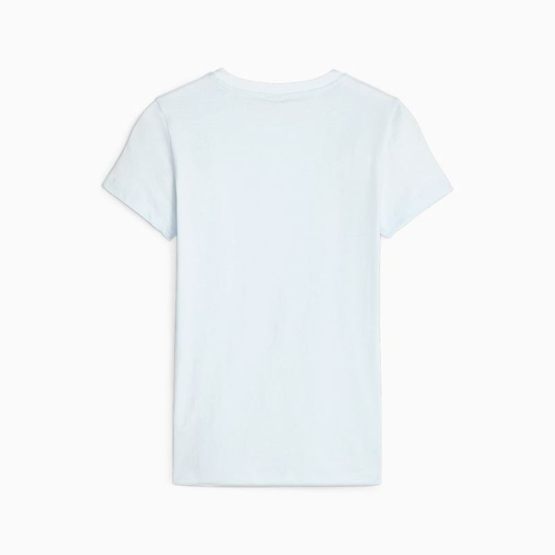 Puma | Women's Classics Logo Infill Tee - Icy Blue-beach days