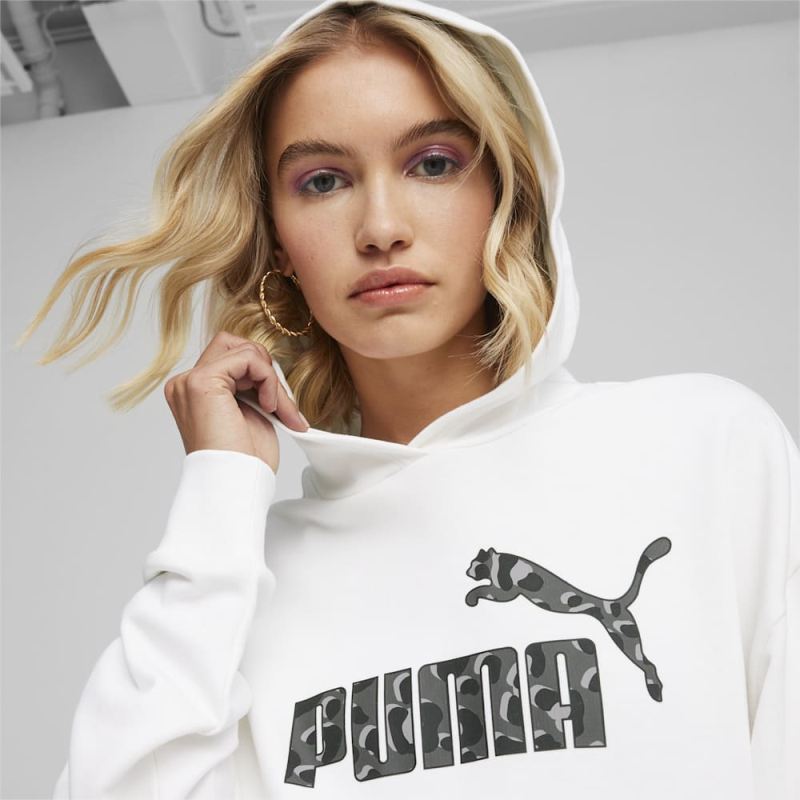 Puma | Women's ESS+ ANIMAL Hoodie - White