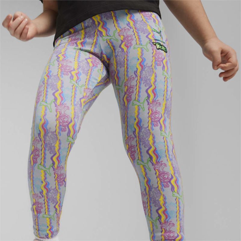 Puma | Girls Puma | Girls x TROLLS Little Kids Leggings - Gray Fog