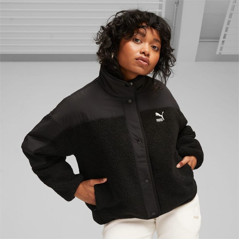 Puma | Women's Classics Sherpa Jacket - Black