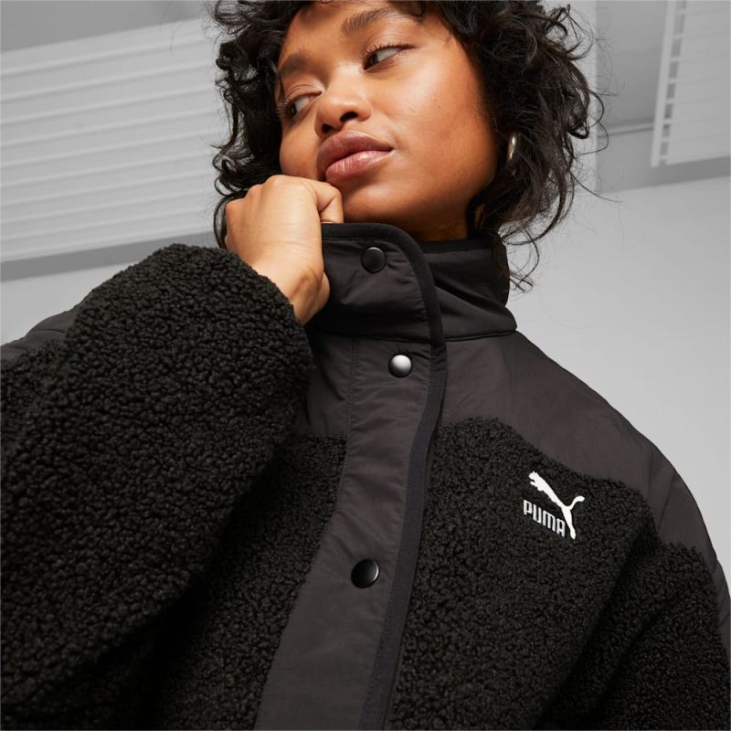 Puma | Women's Classics Sherpa Jacket - Black