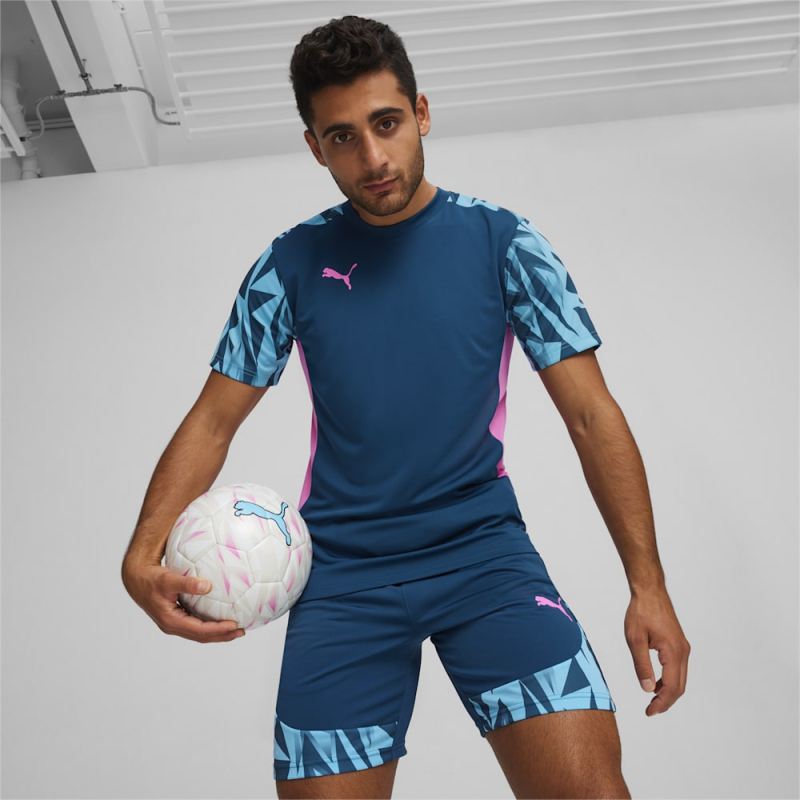 Puma | Men's individualFINAL Soccer Jersey - Ocean Tropic-Bright Aqua - Click Image to Close