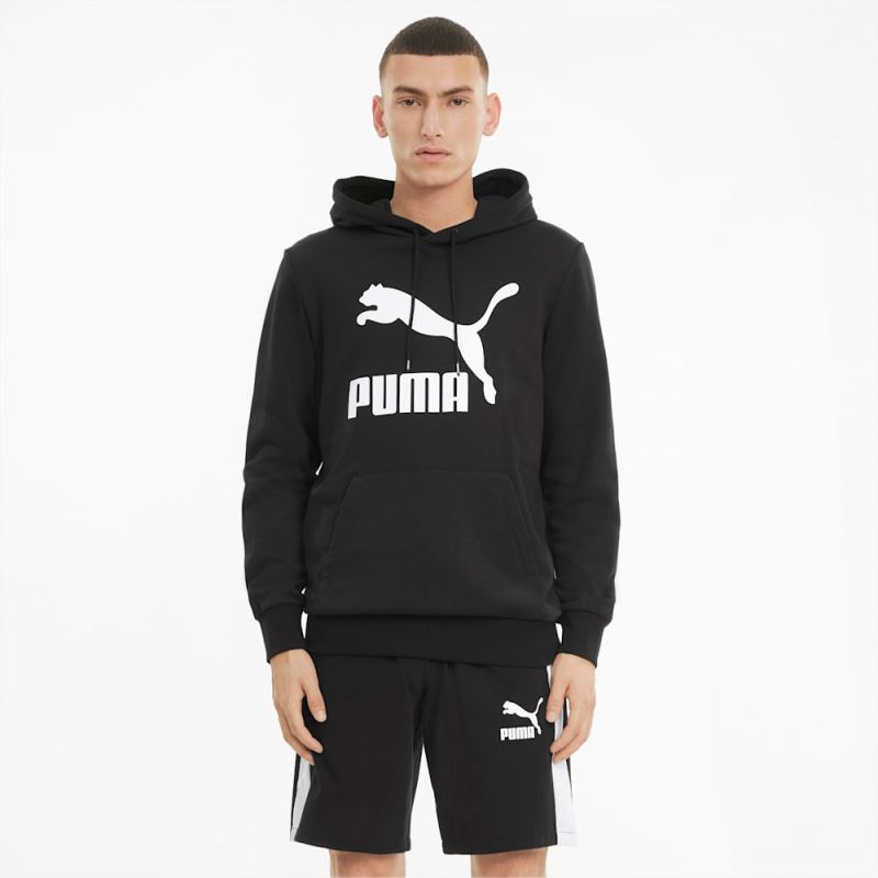 Puma | Men's Classics French Terry Logo Hoodie - Black