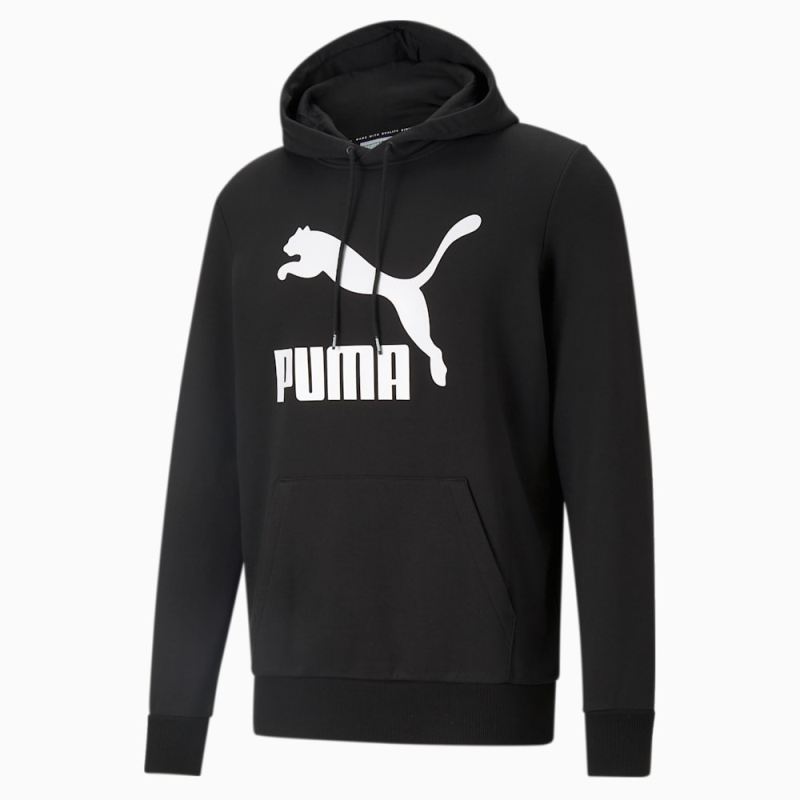 Puma | Men's Classics French Terry Logo Hoodie - Black