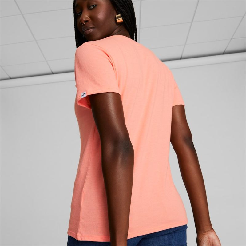 Puma | Women's Varsity Bloom Tee - Peach Pink Heather