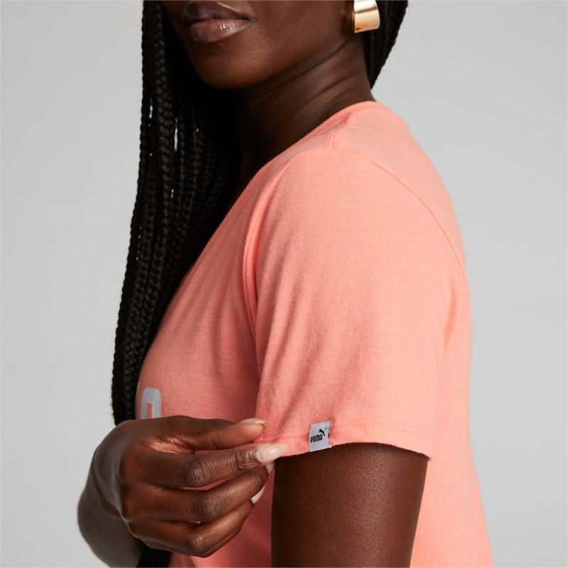 Puma | Women's Varsity Bloom Tee - Peach Pink Heather