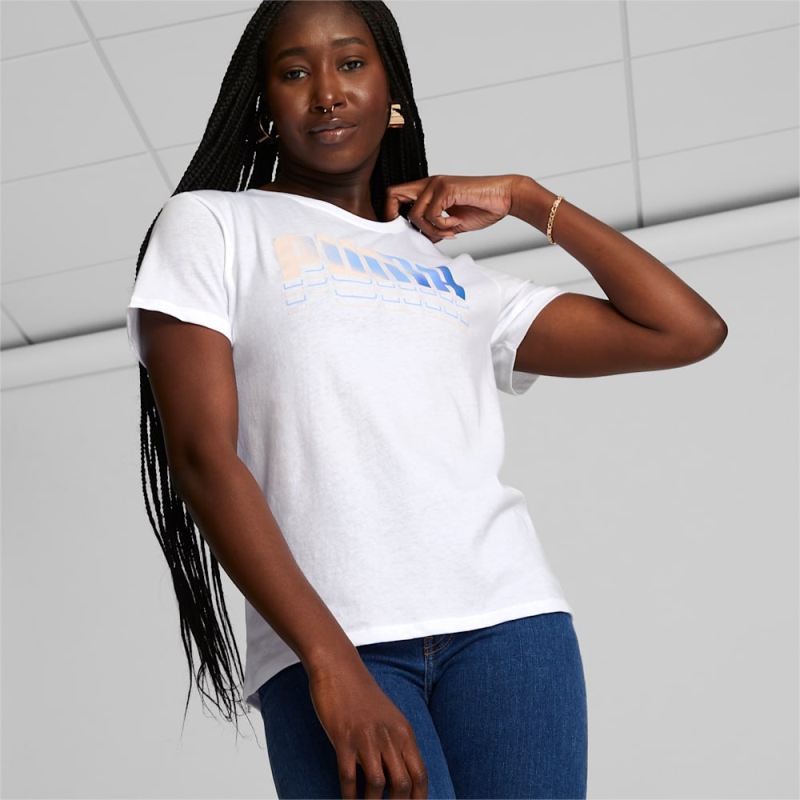 Puma | Women's Ombre Shimmer Tee - White