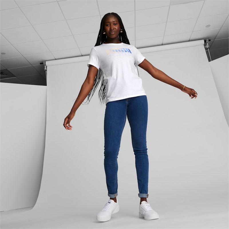 Puma | Women's Ombre Shimmer Tee - White