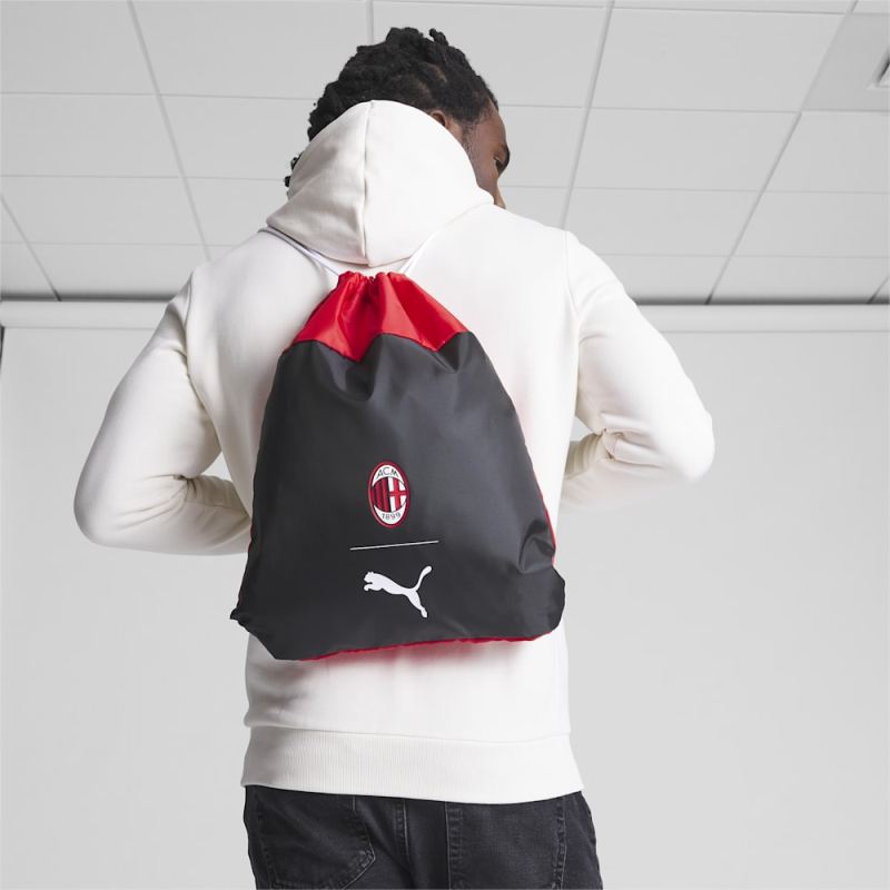 Puma | Men's A.C. Milan Fan Gym Sack - Black-For All Time Red