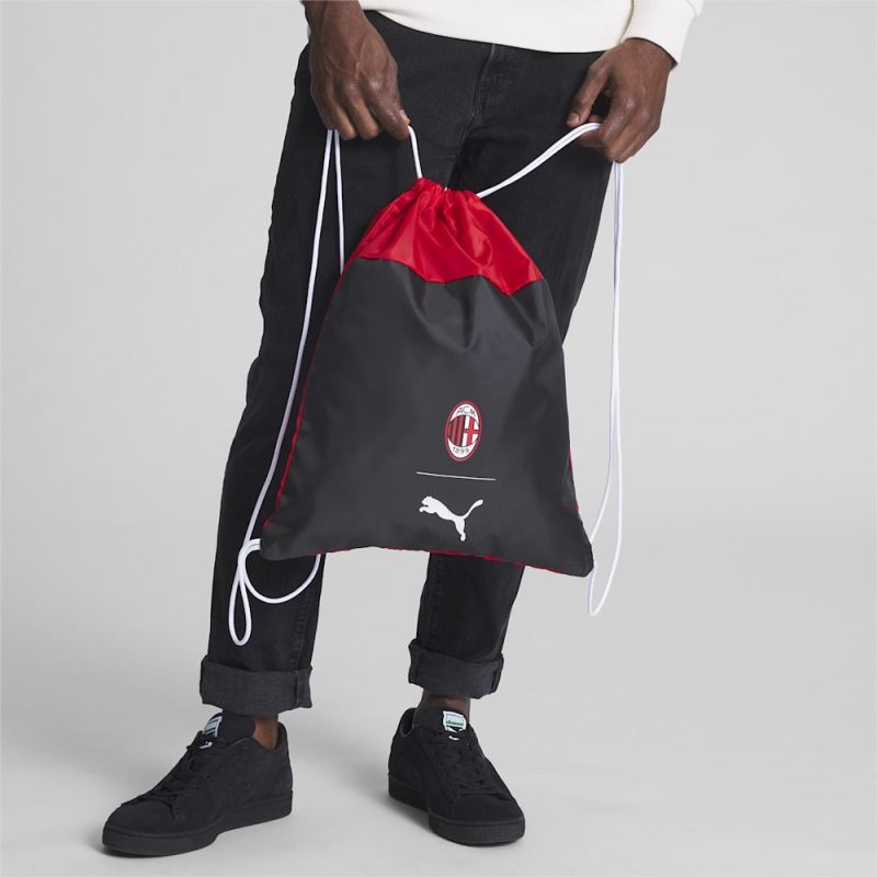 Puma | Men's A.C. Milan Fan Gym Sack - Black-For All Time Red