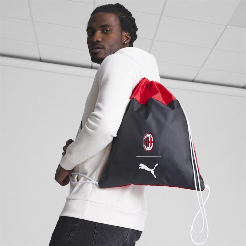 Puma | Men's A.C. Milan Fan Gym Sack - Black-For All Time Red