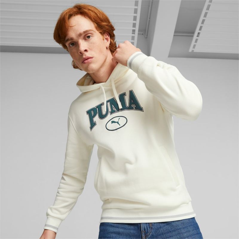 Puma | Men's SQUAD Hoodie - Warm White