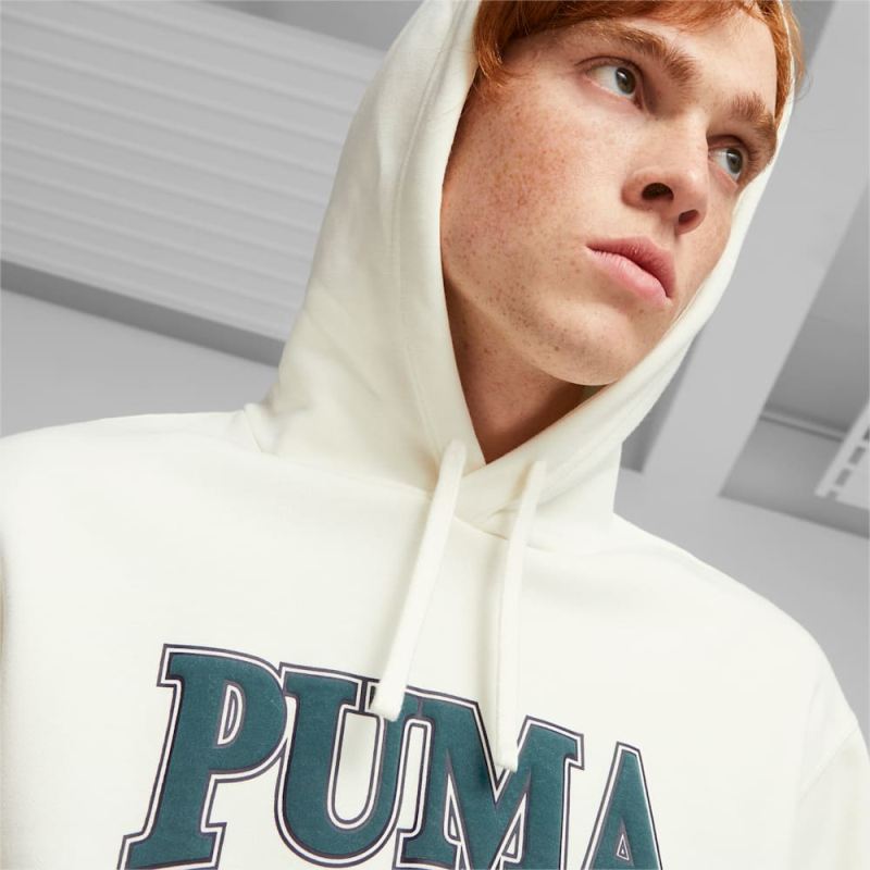 Puma | Men's SQUAD Hoodie - Warm White