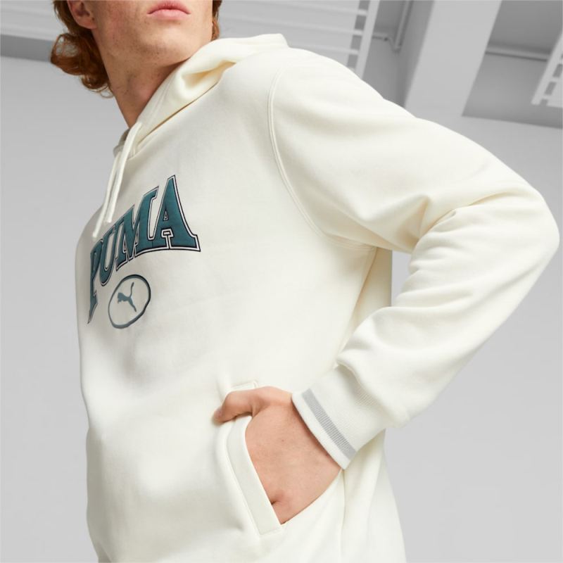 Puma | Men's SQUAD Hoodie - Warm White