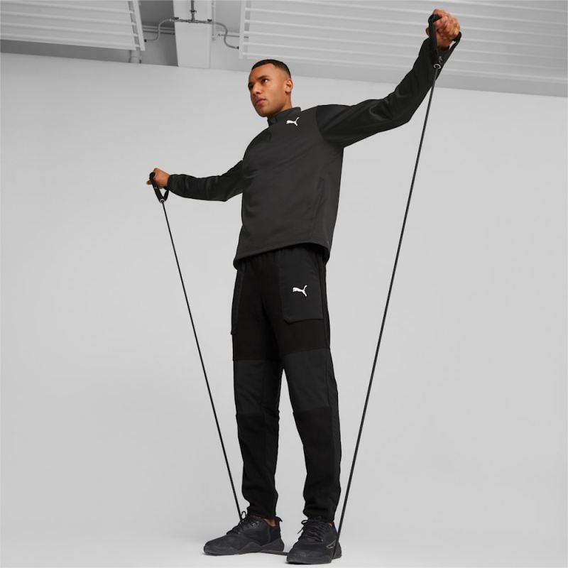 Puma | Men's Fit Training PWRFleece Quarter-zip - Black