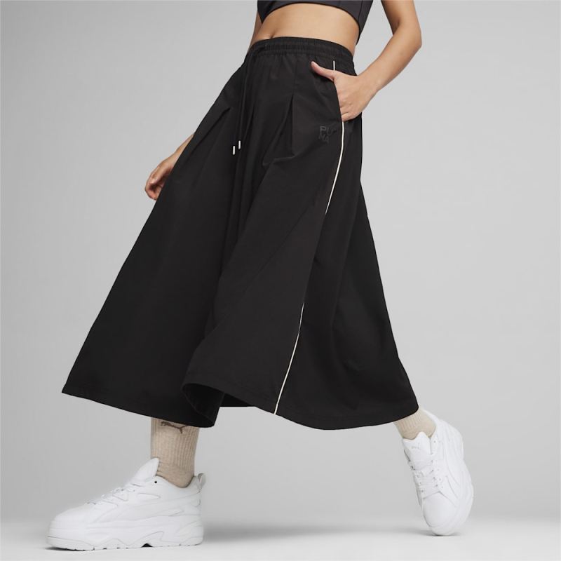 Puma | Women's INFUSE Pleated Midi Skirt - Black - Click Image to Close