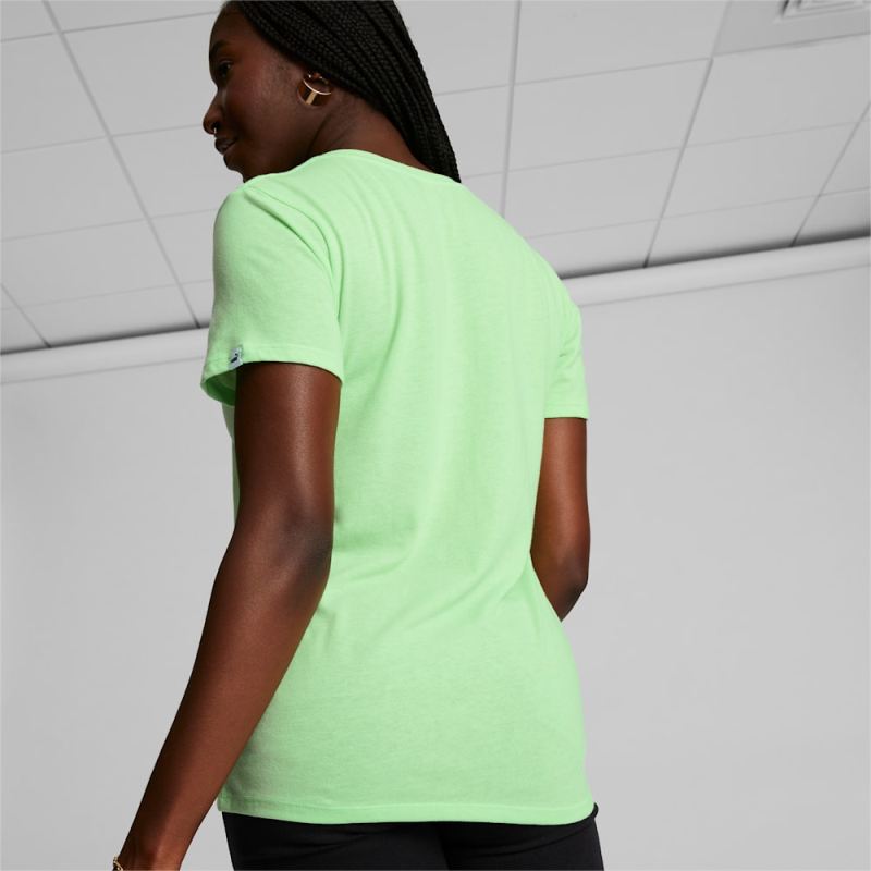 Puma | Women's Varsity Bloom Tee - Spring Fern Heather