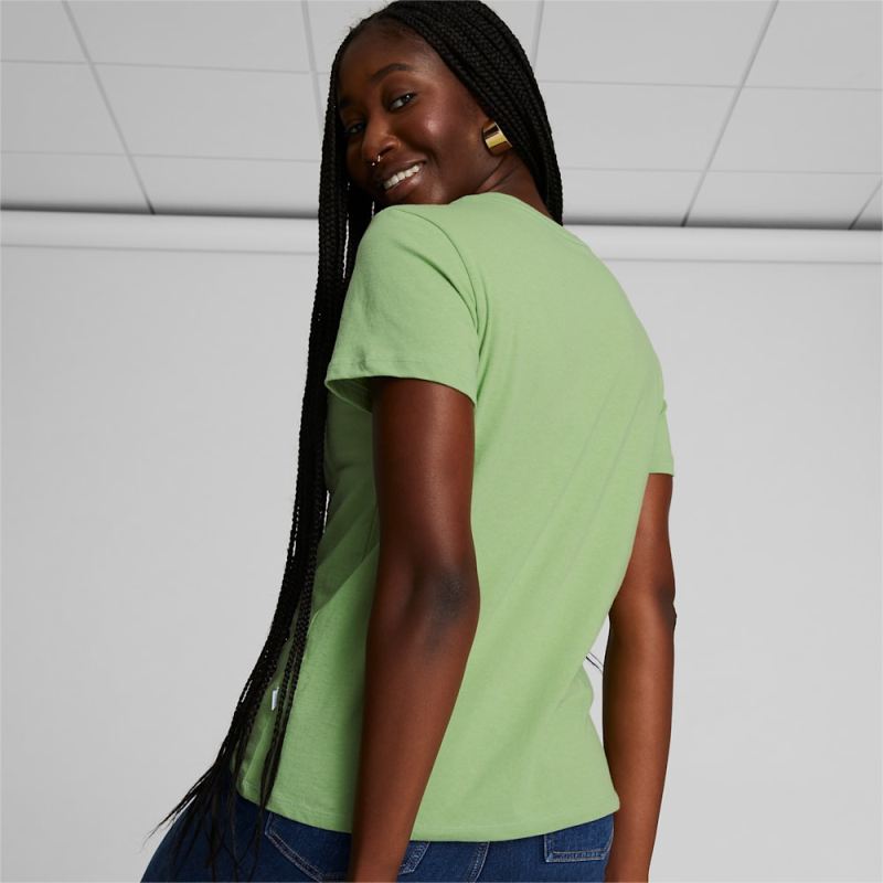 Puma | Women's Line Up Script Tee - Dusty Green