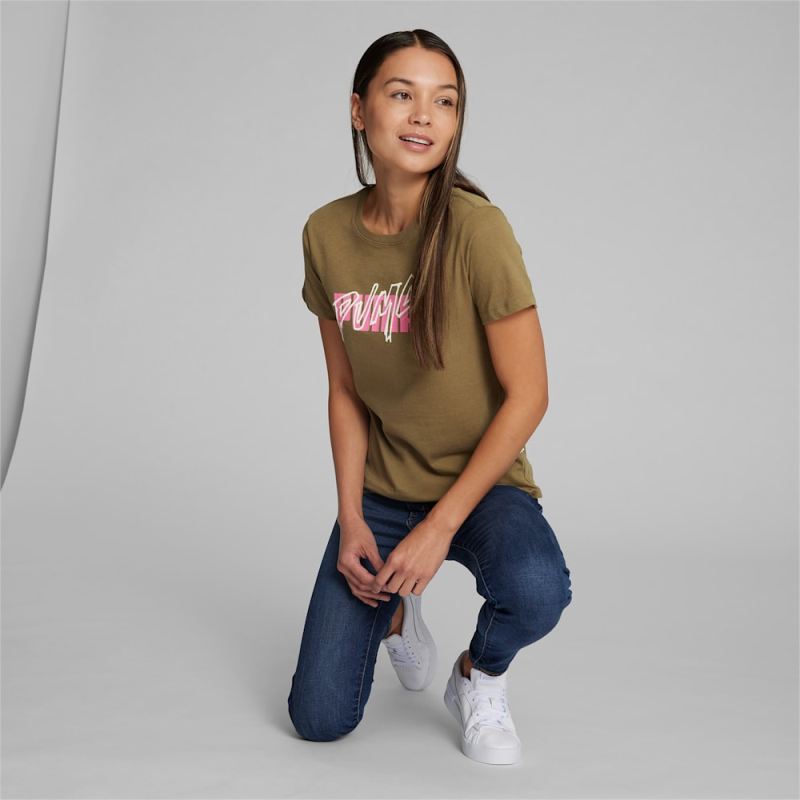 Puma | Women's Seeing Double Tee - Chocolate Chip