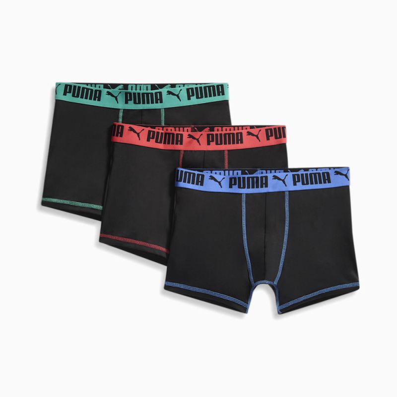 Puma | Men's Performance Boxers (3 Pack) - BLACK / BRIGHT