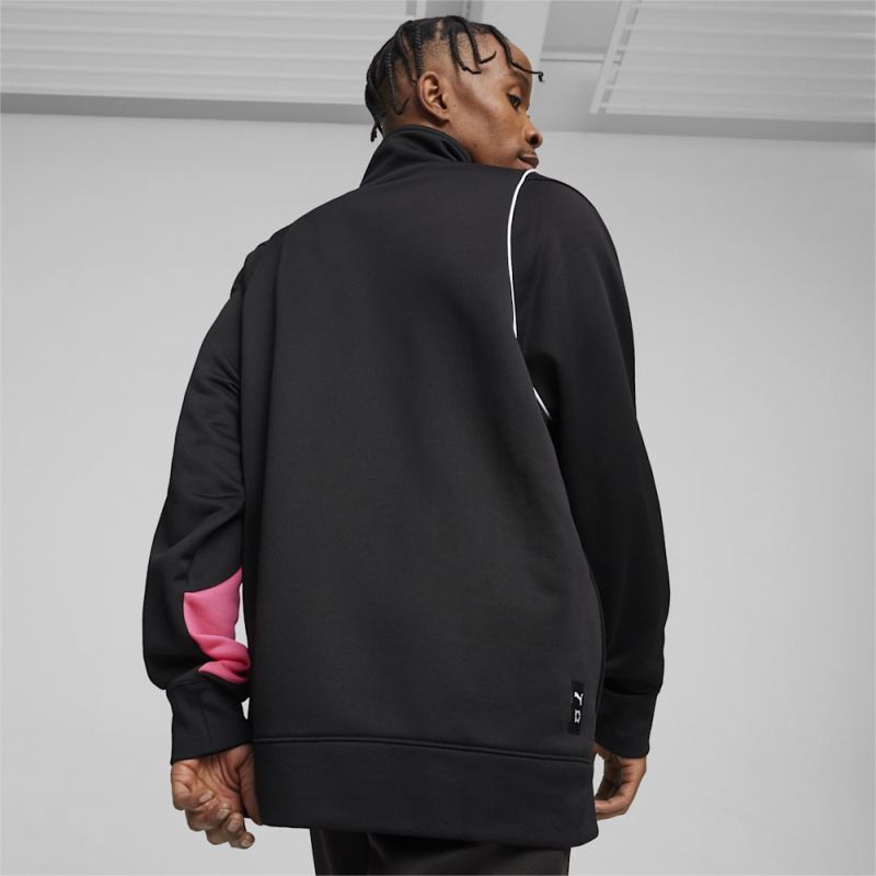 Puma | Men's Scoot x Northern Lights T-73 Jacket - Black-Glowing Pink