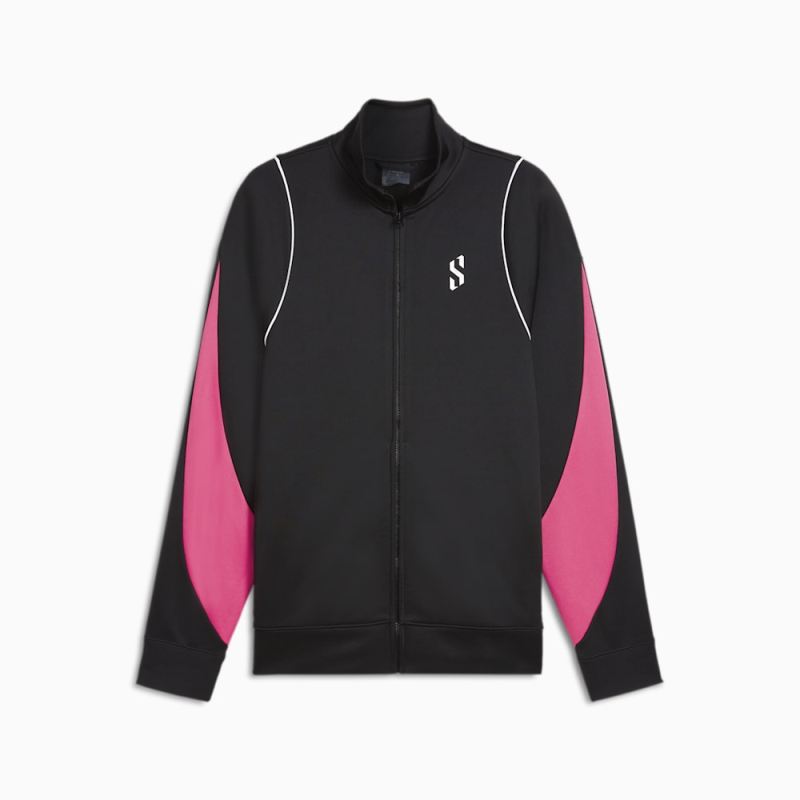 Puma | Men's Scoot x Northern Lights T-73 Jacket - Black-Glowing Pink