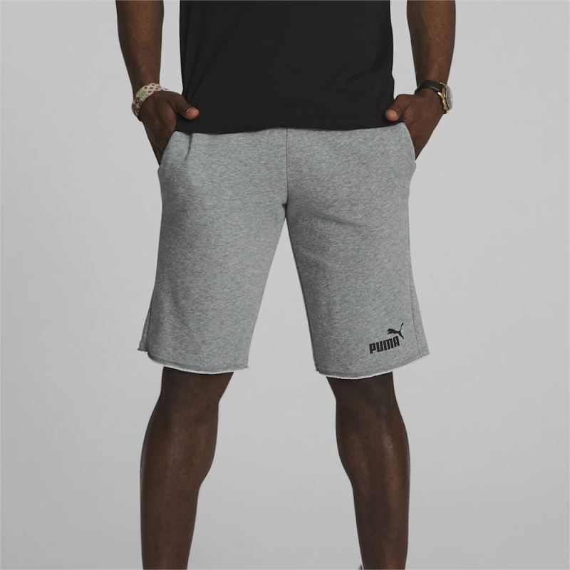 Puma | Men's Essentials+ 12" Shorts - Medium Gray Heather-Black