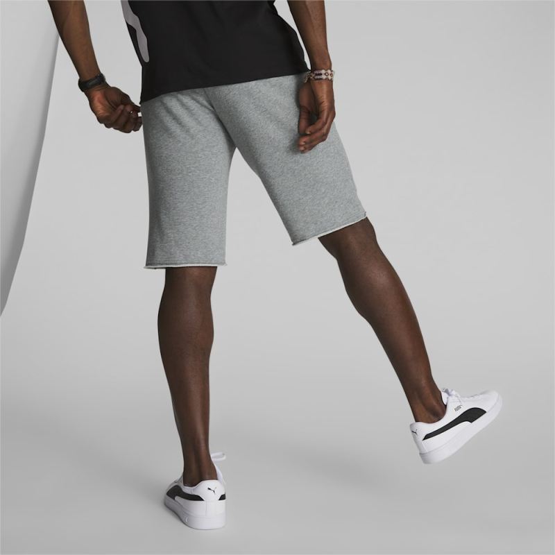 Puma | Men's Essentials+ 12" Shorts - Medium Gray Heather-Black