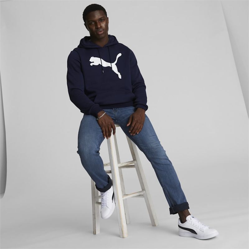 Puma | Men's Big Cat Logo Hoodie - Navy