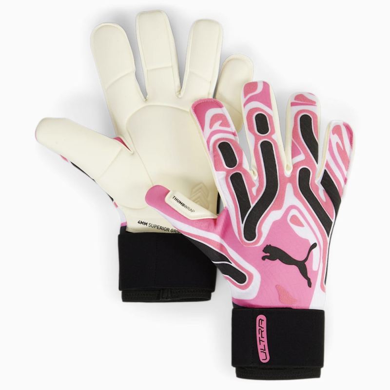 Puma | Men's ULTRA Ultimate Hybrid Goalkeeper Gloves - Poison Pink-White-Black