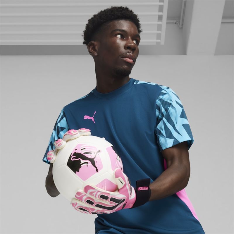 Puma | Men's ULTRA Ultimate Hybrid Goalkeeper Gloves - Poison Pink-White-Black