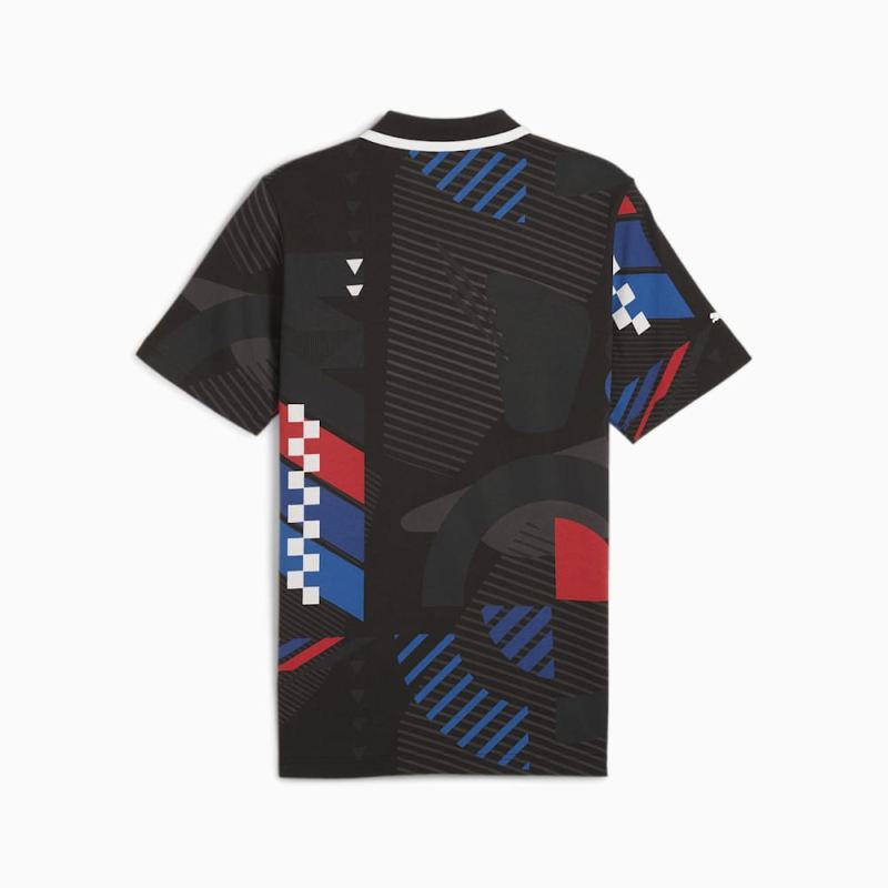 Puma | Men's BMW M Motorsport All-Over Print Polo - Black-AOP