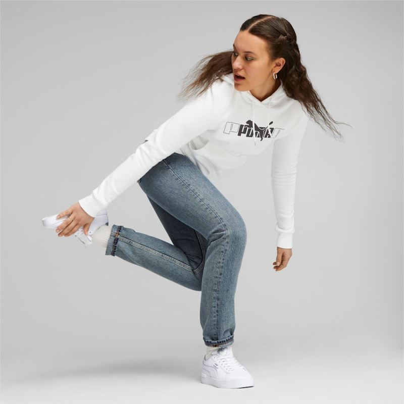 Puma | Women's ESS+ LOGO LAB Hoodie - White