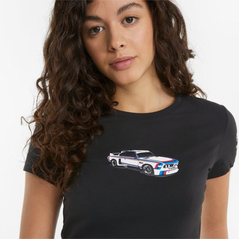 Puma | Women's BMW M Motorsport Statement Graphic Tee - Cotton Black