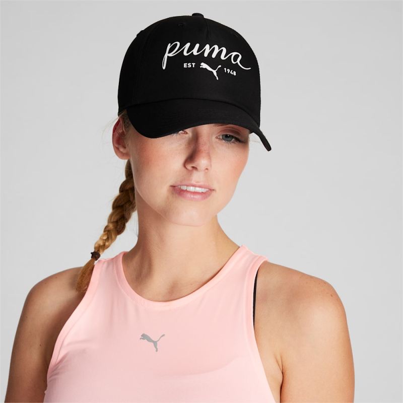 Puma | Women's Script Adjustable Cap - BLACK