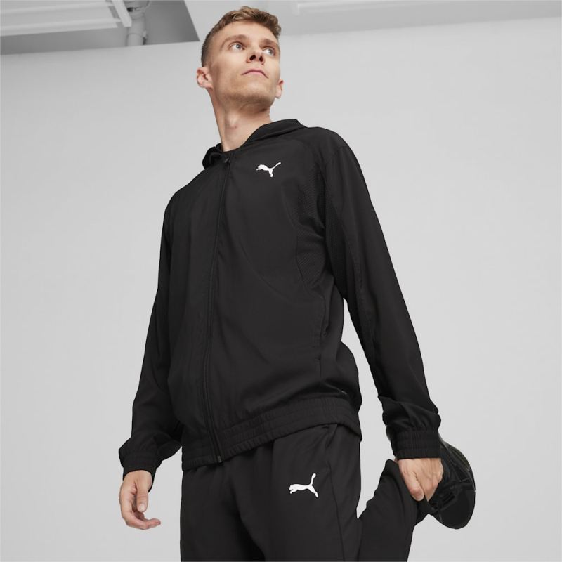 Puma | Men's FIT Woven Full-zip Jacket - Black