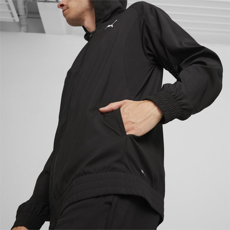 Puma | Men's FIT Woven Full-zip Jacket - Black