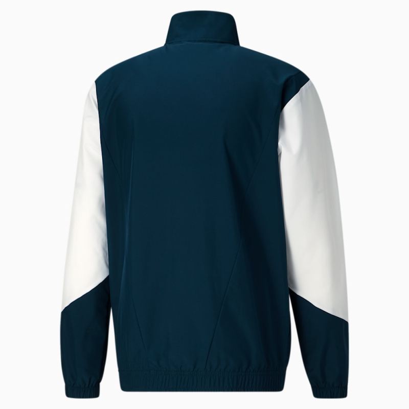 Puma | Men's x FIRST MILE Woven Full-Zip Running Jacket - Marine Blue-White