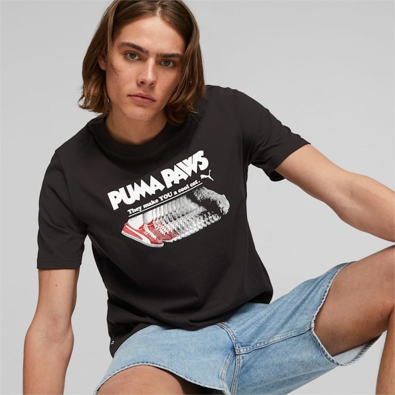 Puma | Men's PAWS Graphic Tee - Black