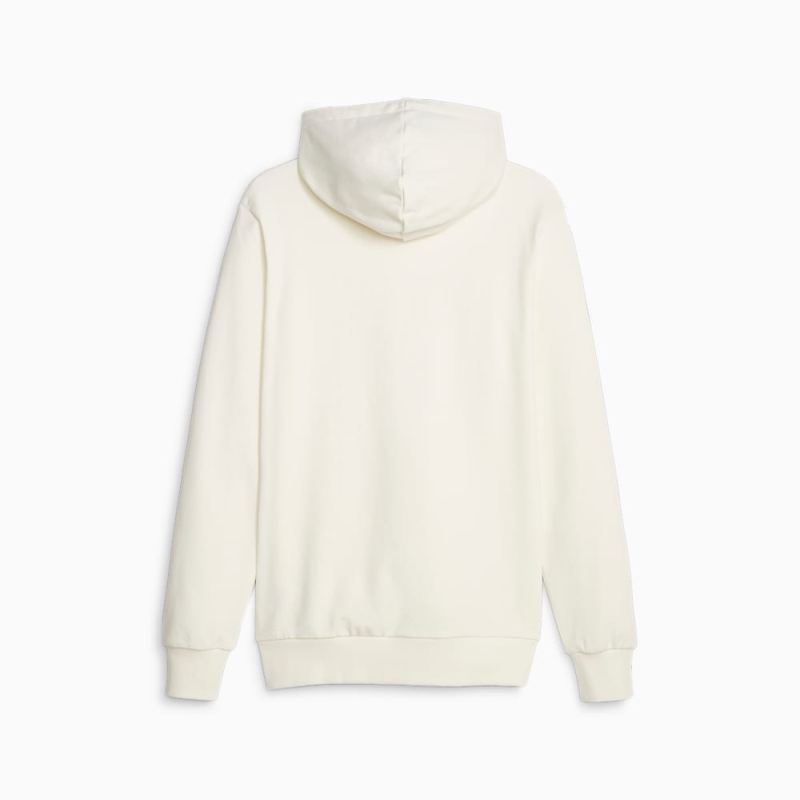 Puma | Men's Classics Logo Hoodie - Warm White-Green Fog