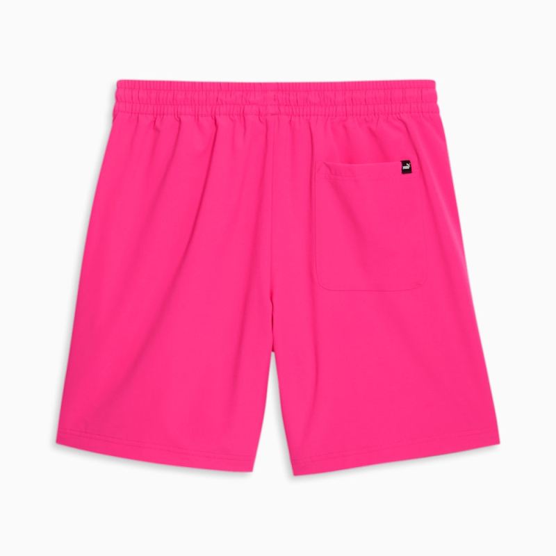 Puma | Men's Essentials Woven Shorts - Glowing Pink