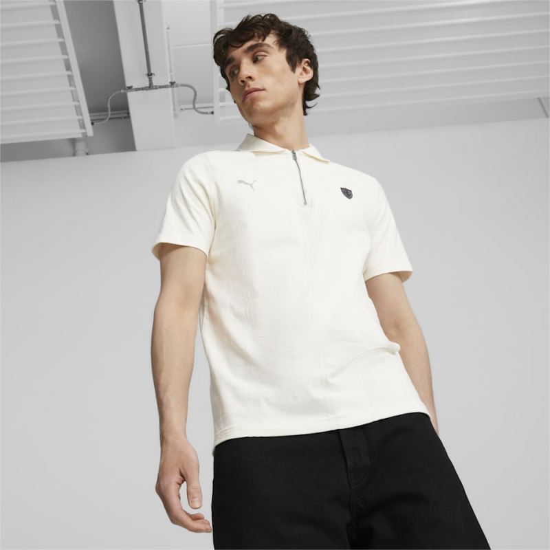 Puma | Men's Scuderia Ferrari Style Jacquard Polo - Warm White