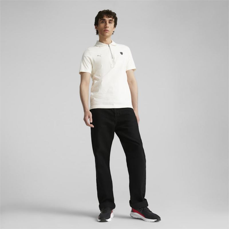 Puma | Men's Scuderia Ferrari Style Jacquard Polo - Warm White