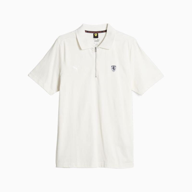 Puma | Men's Scuderia Ferrari Style Jacquard Polo - Warm White