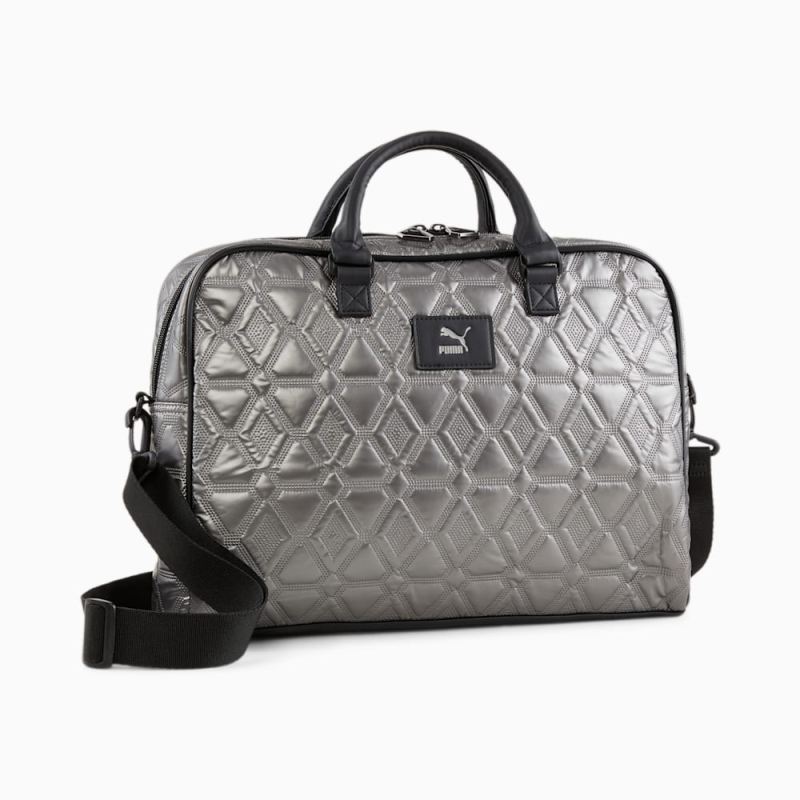 Puma | Women's Classics Archive Grip Bag - Smokey Gray-Metallic