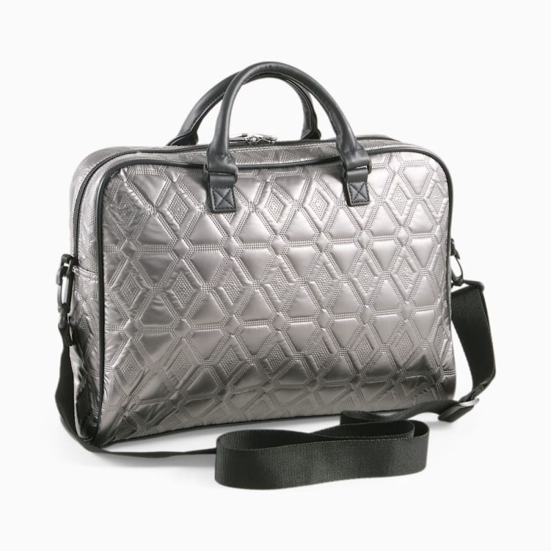 Puma | Women's Classics Archive Grip Bag - Smokey Gray-Metallic